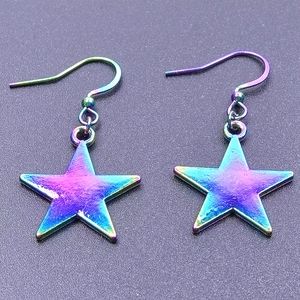 Cute rainbow star 🌟 dangle earrings.